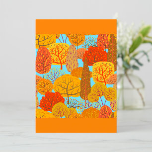 Herbstbaummuster Fallfolien Einladung