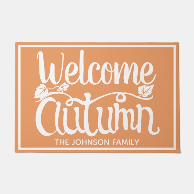 Herbstbeginn | PERSONALISIERT Fußmatte (Vorderseite)