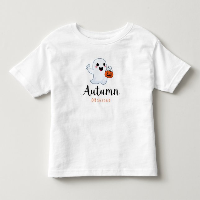 Herbstbesessenes ghosting Kleinkind Fine Jersey T- T-shirt (Vorderseite)