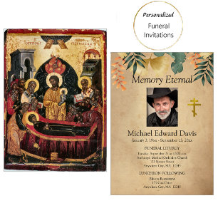 Herbstbestattung Orthodoxe Christliche Beerdigung Einladung