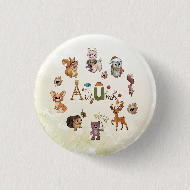 Herbstbild Button (Vorderseite)