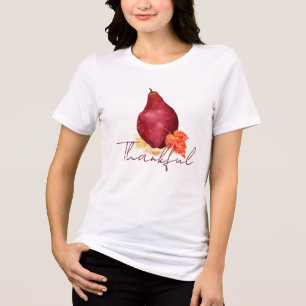 Herbstbirne floralbedankt Tri-Blend shirt