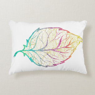 Herbstblatt elegant niedlich pastellrosa aquamarin dekokissen