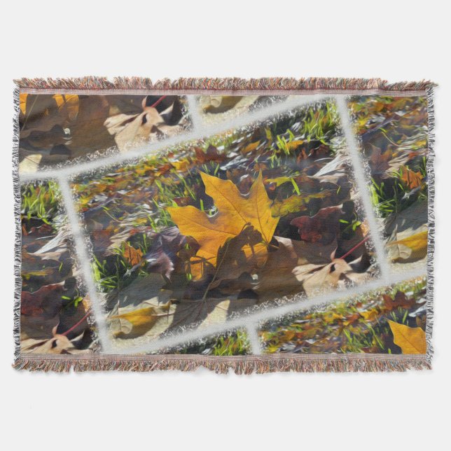 Herbstblatt in der Sonne Decke (Vorderseite)