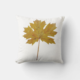 Herbstblatt orange braun Wasserfarbe. Kissen