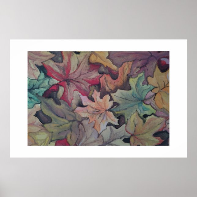 Herbstblatt Poster (Vorne)