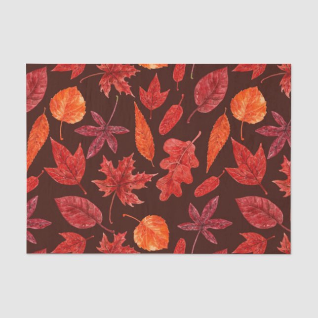 Herbstblätter, Aquarell Seidenpapier (Vorderseite)