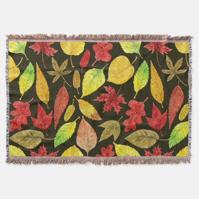 Herbstblätter, Aquarellfarbe Decke (Vorderseite)