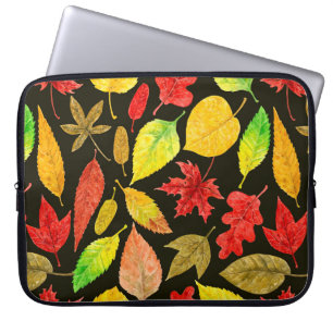 Herbstblätter, Aquarellfarbe Laptopschutzhülle