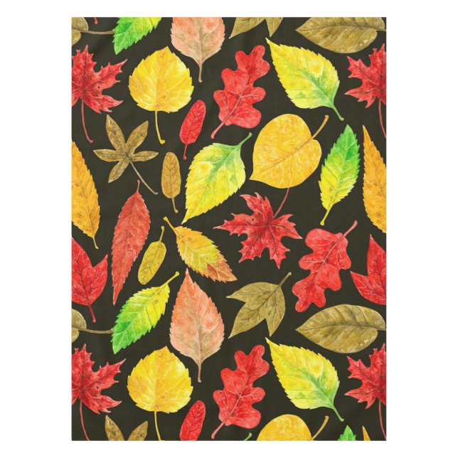 Herbstblätter, Aquarellfarbe Tischdecke (Vorderseite)