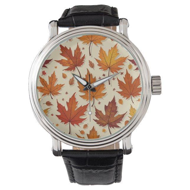 Herbstblätter Armbanduhr (Vorderseite)