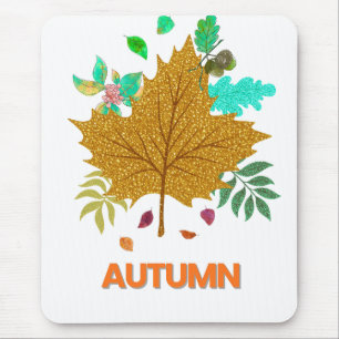 Herbstblätter-Ästhetik - Herbstliche Kunst Mousepad