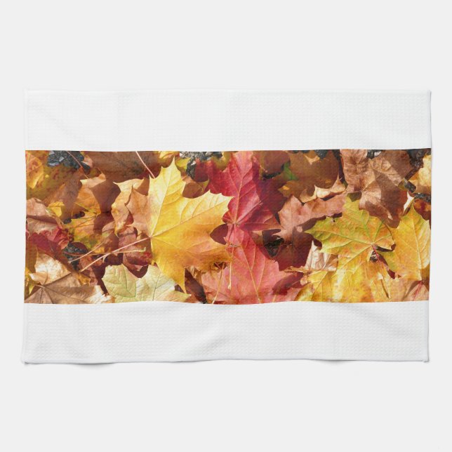 Herbstblätter - Atemberaubend! Geschirrtuch (Horizontal)