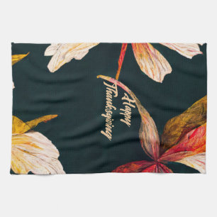 Herbstblätter auf Küchentücher