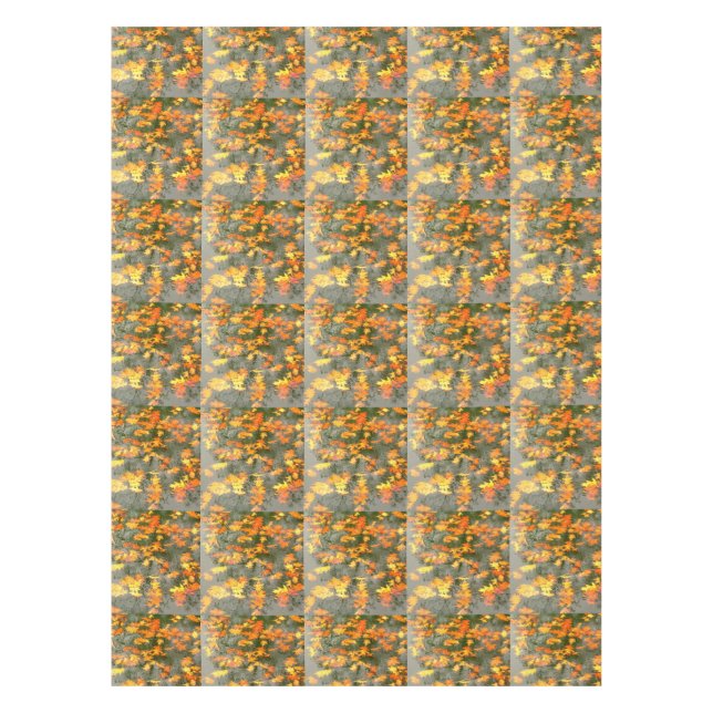 Herbstblätter auf Wasser Tischdecke (Vorderseite)