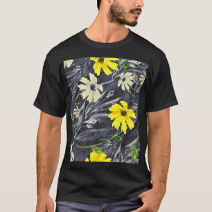 Herbstblätter, Beeren: Aquarellmuster. T-Shirt