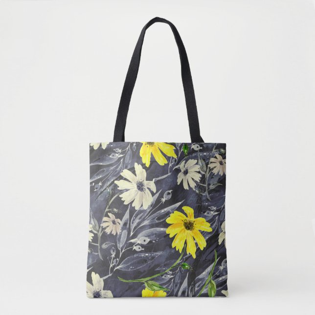 Herbstblätter, Beeren: Aquarellmuster. Tasche (Vorderseite)