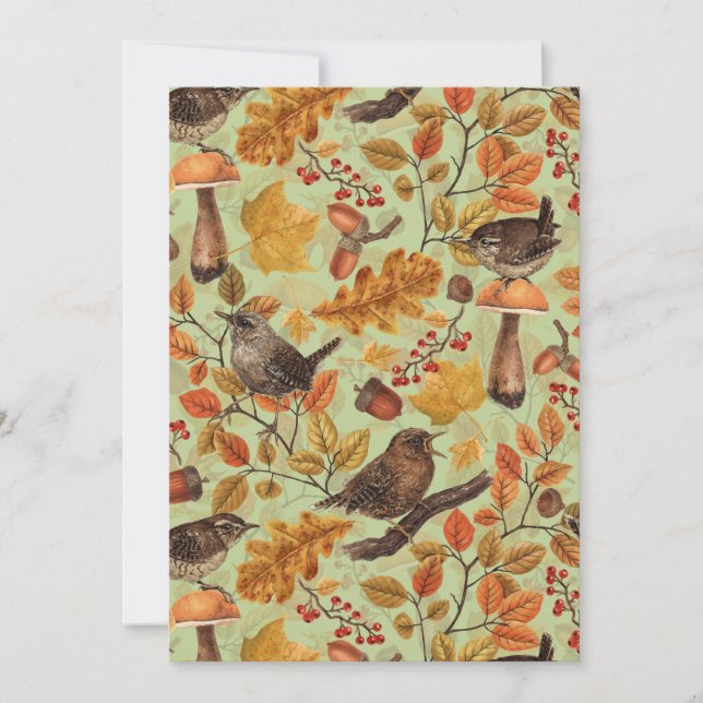 Herbstblätter, Beeren, Pilze und Früchte (Vorderseite)