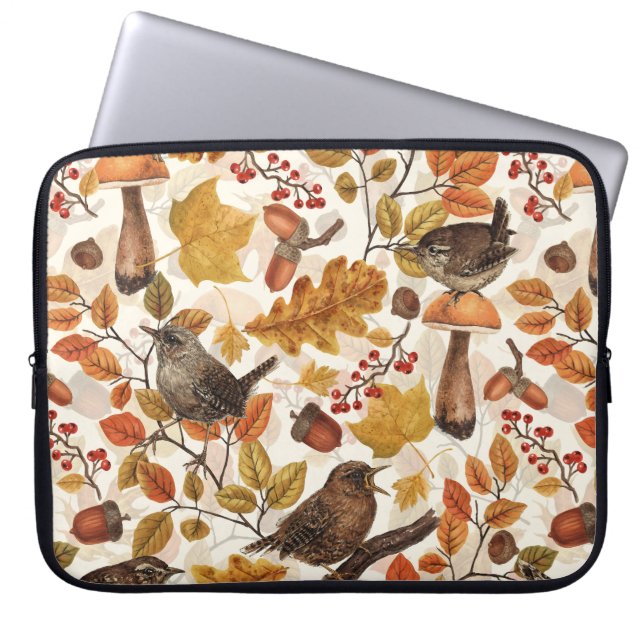 Herbstblätter, Beeren, Pilze und Früchte Laptopschutzhülle (Vorderseite)