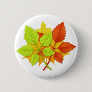 Herbstblätter Button
