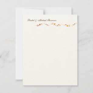 Herbstblätter Danke Karte