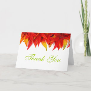 Herbstblätter Dankeschön Notiz Feiertagskarte