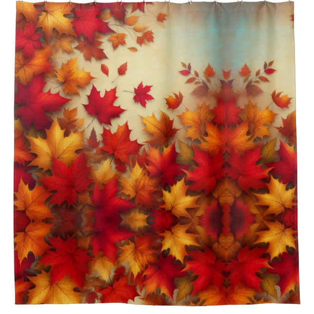 Herbstblätter Duschvorhang (Vorderseite)