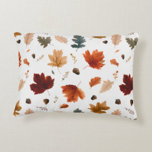 Herbstblätter & Eicheln Botanisch Dekokissen