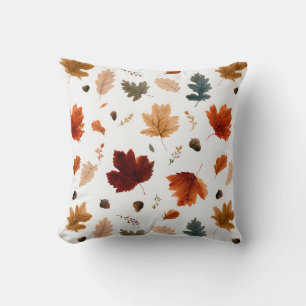 Herbstblätter & Eicheln Botanisch Kissen