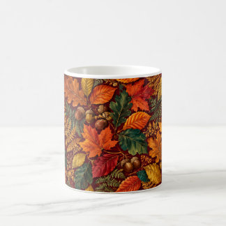 Herbstblätter Eichenblatt Botanisches Muster Tasse