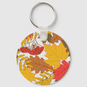 Herbstblätter, einfache, nahtlose Muster Schlüsselanhänger