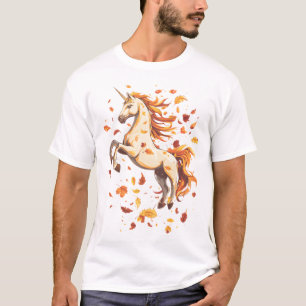 Herbstblätter Einhorn (1) T-Shirt
