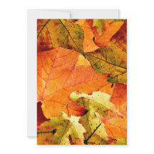Herbstblätter-Einladungskarte.