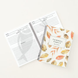 Herbstblätter Familienrezepte Kochen Notizbuch