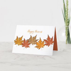 Herbstblätter Feiertagskarte