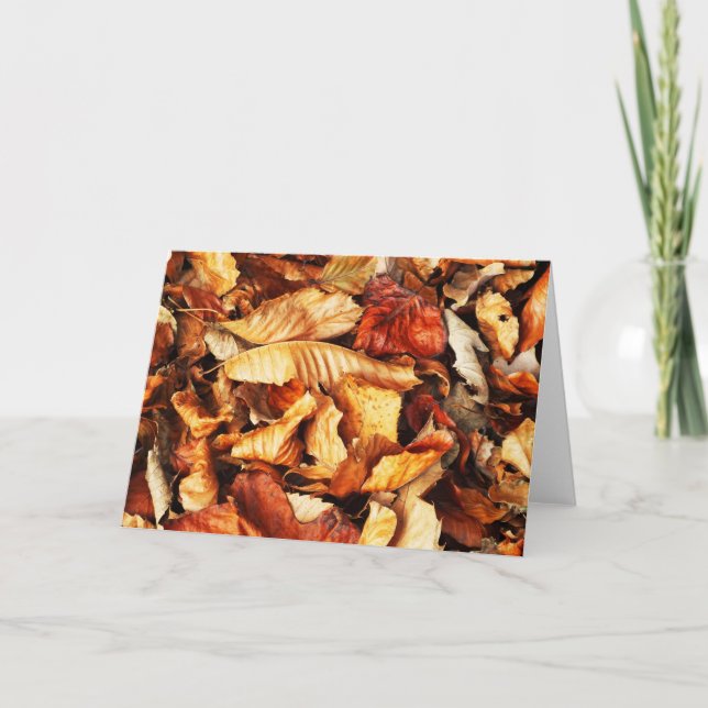 Herbstblätter Feiertagskarte (Vorderseite)