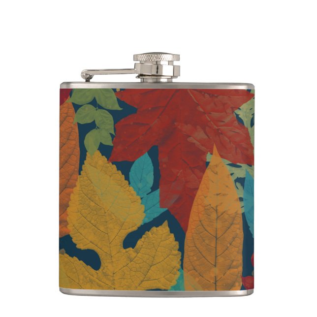 Herbstblätter Flachmann (Vorderseite)