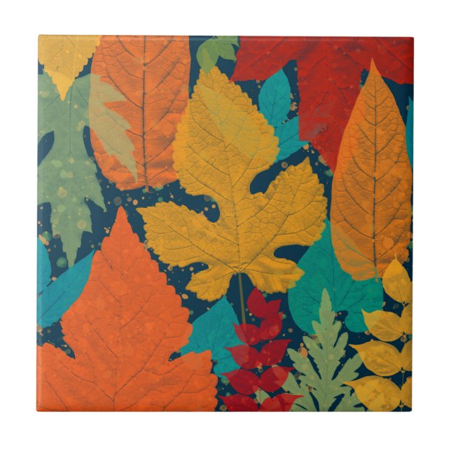 Herbstblätter Fliese (Vorderseite)