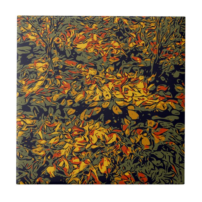 Herbstblätter Fliese (Vorderseite)