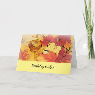 Herbstblätter geklappte Grußkarte Karte