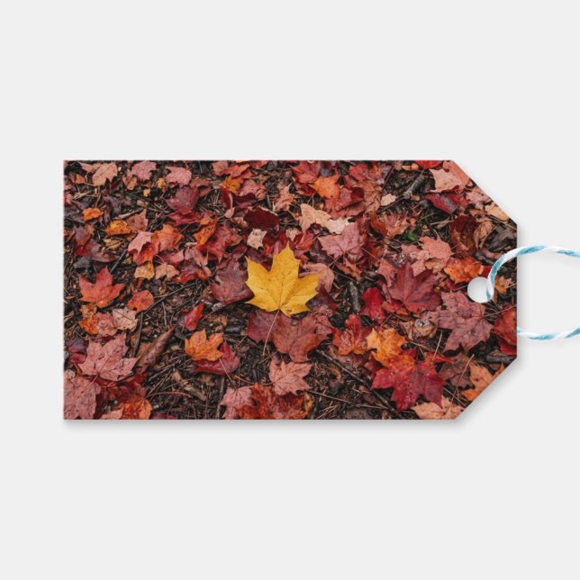 Herbstblätter  geschenkanhänger (Vorderseite (Horizontal))
