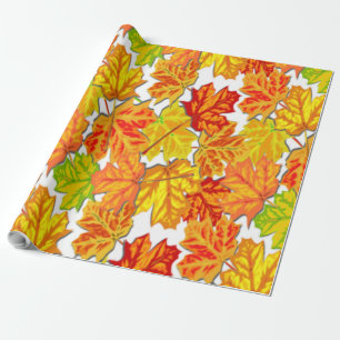 HERBSTBLÄTTER GESCHENKPAPIER