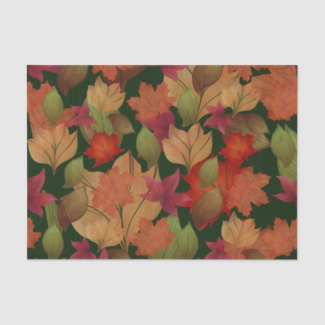 Herbstblätter grün seidenpapier (Vorderseite)