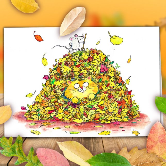 Herbstblätter-Gruß  Karte (Von Creator hochgeladen)