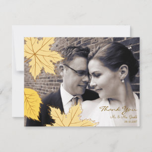 Herbstblätter - Hochzeitkarte Dankeskarte