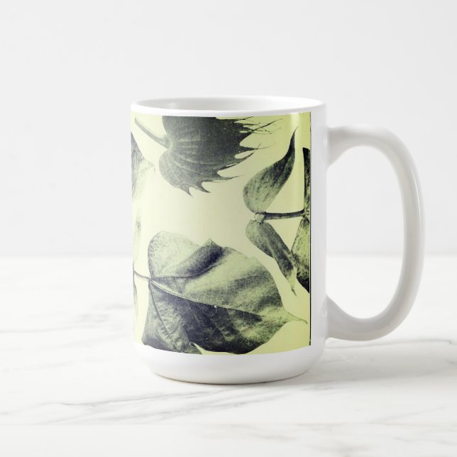 Herbstblätter im Vintage-Stil Kaffeetasse (Rechts)