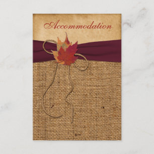 Herbstblätter, IMITATE Burlap-Einschließkarte - We Begleitkarte