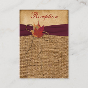 Herbstblätter, IMITATE Burlap-Einschließkarte - We Begleitkarte