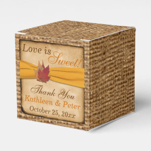 Herbstblätter, IMITATE Burlap Gevor Box - Gelbes G Geschenkschachtel