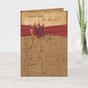 Herbstblätter, IMITATE mit geklappter Hochzeitkart Dankeskarte
